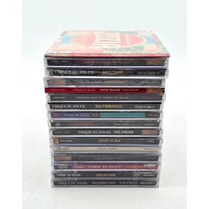 Lot of 16 Cirque Du Soleil Soundtrack CDs Alegria Quidam Mystere Luzia Cavalia